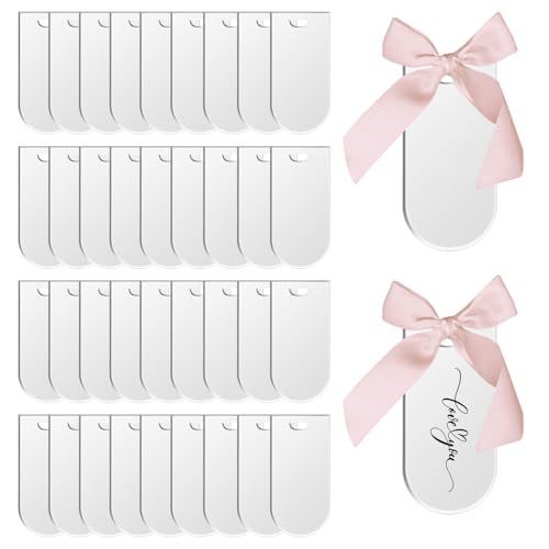 80 Stück Acryl Tischkarten, Namensschilder Hochzeit Transparente Tischkarten aus Acryl Tischschilder Hochzeit Namenstafel mit Transparent Rosa Band Rolle für DIY Gästename 80 Stück Acryl Tischkarten, Namensschilder Hochzeit Transparente Tischkarten aus Acryl Tischschilder Hochzeit Namenstafel mit Transparent Rosa Band Rolle für DIY Gästename von BONJUME