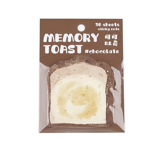 30 Blatt Haftnotizen, Süße Aufkleber in Toastbrotform, Notizblöcke für Studienarbeiten, Notizen in Toastbrotform, Recycelbare Haftnotizen aus Premiumpapier, Schreibwaren für 30 Blatt Haftnotizen, Süße Aufkleber in Toastbrotform, Notizblöcke für Studienarbeiten, Notizen in Toastbrotform, Recycelbare Haftnotizen aus Premiumpapier, Schreibwaren für von BONKZEBU