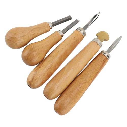 BONKZEBU 5-teiliges Steinfassungs- und Lünettenset, Schmucksteinfassungswerkzeug, Schmuckstein-Zinkenschieber mit Ergonomischem Holzgriff für Professionelle Juwelieranfänger BONKZEBU 5-teiliges Steinfassungs- und Lünettenset, Schmucksteinfassungswerkzeug, Schmuckstein-Zinkenschieber mit Ergonomischem Holzgriff für Professionelle Juwelieranfänger von BONKZEBU