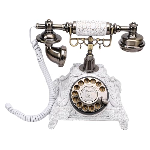 BONKZEBU Audio Gästebuch Hochzeit Telefon, Retro und Praktische 32G -Kapazität Audio Gästebuchtelefon, Personalisierte Retro -Telefon für Hochzeitsfeier (Weiß) von BONKZEBU