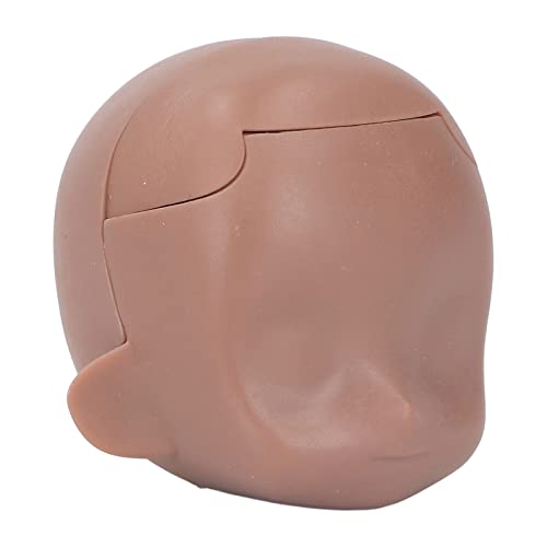BONKZEBU Leere Puppenkopf 1/12, Kugelgelenk Puppe DIY Make -up Exquisit, Abnehmbarer Plastikzementpuppenkopf, Langlebiger Kugelgelenkkopf, Leichtes Tragbares Puppenkopf (Kaffee) von BONKZEBU