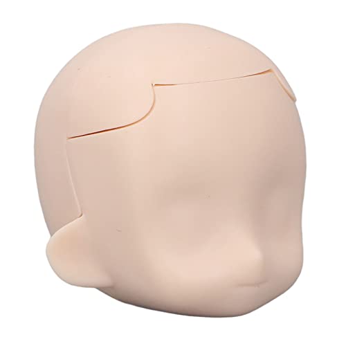 BONKZEBU Leere Puppenkopf 1/12, Kugelgelenk Puppe DIY Make -up Exquisit, Abnehmbarer Plastikzementpuppenkopf, Langlebiger Kugelgelenkkopf, Leichtes Tragbares Puppenkopf (Milchig weiß) von BONKZEBU