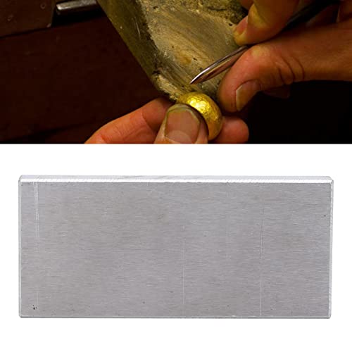 BONKZEBU Stahl-Bankblock, Flaches Amboss-Juwelierwerkzeug aus Eisenmetall, Professionelle Solide Schmuckbank, Stempelblock für Schmuck und Herstellung von BONKZEBU
