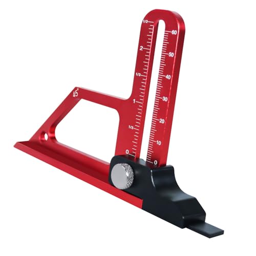BONKZEBU Tischsäge Heightgauge Aluminiumlegierung 0 Bis 60 Mm 45 °, Multifunktionales Holzbearbeitungswerkzeug -Einstellungsgauge -Tiefenmesswerkzeug, Holzbearbeitungshöhe BONKZEBU Tischsäge Heightgauge Aluminiumlegierung 0 Bis 60 Mm 45 °, Multifunktionales Holzbearbeitungswerkzeug -Einstellungsgauge -Tiefenmesswerkzeug, Holzbearbeitungshöhe von BONKZEBU