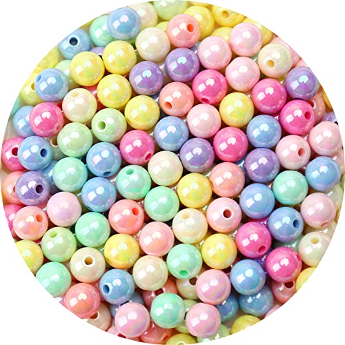 Acrylperlen für Halskette und Armbänder, 10 mm, glatt, gemischt, 200 Stück von BONNY BOXX