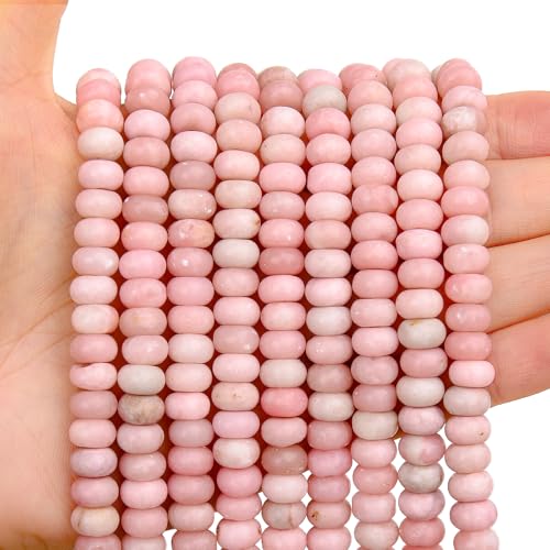 BONNY BOXX 1 Strang natürliche 5 x 8 mm rosa Opal-Rondelle-Perlen, natürliche Abakus-Scheibensteinperlen, loser Abstandshalter, Edelstein für DIY-Armbänder, Halsketten, Schmuckherstellung BONNY BOXX 1 Strang natürliche 5 x 8 mm rosa Opal-Rondelle-Perlen, natürliche Abakus-Scheibensteinperlen, loser Abstandshalter, Edelstein für DIY-Armbänder, Halsketten, Schmuckherstellung von BONNY BOXX