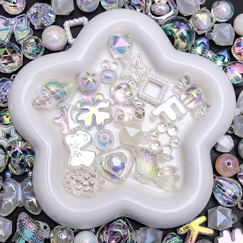 BONNY BOXX 100 g gemischte Premium-UV-beschichtete, schillernde Acrylperlen, Pastellfarben, Bastelperlen für Schmuckherstellung, DIY-Armbänder, Halsketten, Ohrringe, Schlüsselanhänger, Kunstharzkunst BONNY BOXX 100 g gemischte Premium-UV-beschichtete, schillernde Acrylperlen, Pastellfarben, Bastelperlen für Schmuckherstellung, DIY-Armbänder, Halsketten, Ohrringe, Schlüsselanhänger, Kunstharzkunst von BONNY BOXX
