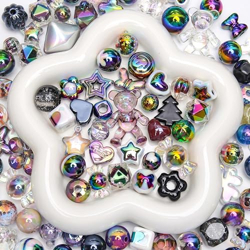 BONNY BOXX 100 g gemischte Premium-UV-beschichtete, schillernde Acrylperlen, Pastellfarben, Bastelperlen für Schmuckherstellung, DIY-Armbänder, Halsketten, Ohrringe, Schlüsselanhänger, Harzkunst BONNY BOXX 100 g gemischte Premium-UV-beschichtete, schillernde Acrylperlen, Pastellfarben, Bastelperlen für Schmuckherstellung, DIY-Armbänder, Halsketten, Ohrringe, Schlüsselanhänger, Harzkunst von BONNY BOXX