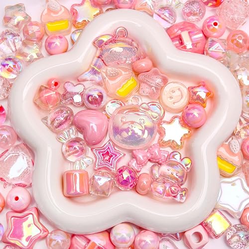 BONNY BOXX 100 g gemischte Premium-UV-beschichtete, schillernde Acrylperlen, Pastellfarben, Bastelperlen für Schmuckherstellung, DIY-Armbänder, Halsketten, Ohrringe, Schlüsselanhänger, Harzkunst BONNY BOXX 100 g gemischte Premium-UV-beschichtete, schillernde Acrylperlen, Pastellfarben, Bastelperlen für Schmuckherstellung, DIY-Armbänder, Halsketten, Ohrringe, Schlüsselanhänger, Harzkunst von BONNY BOXX