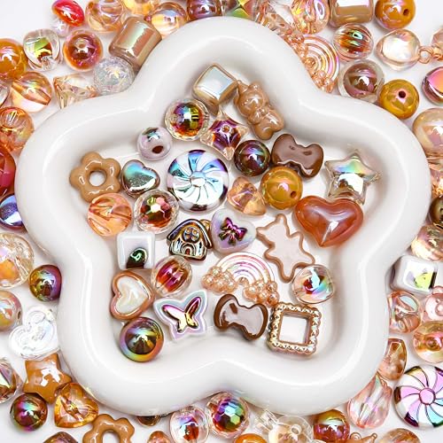 BONNY BOXX 100 g gemischte Premium-UV-beschichtete, schillernde Acrylperlen, Pastellfarben, Bastelperlen für Schmuckherstellung, DIY-Armbänder, Halsketten, Ohrringe, Schlüsselanhänger, Harzkunst BONNY BOXX 100 g gemischte Premium-UV-beschichtete, schillernde Acrylperlen, Pastellfarben, Bastelperlen für Schmuckherstellung, DIY-Armbänder, Halsketten, Ohrringe, Schlüsselanhänger, Harzkunst von BONNY BOXX