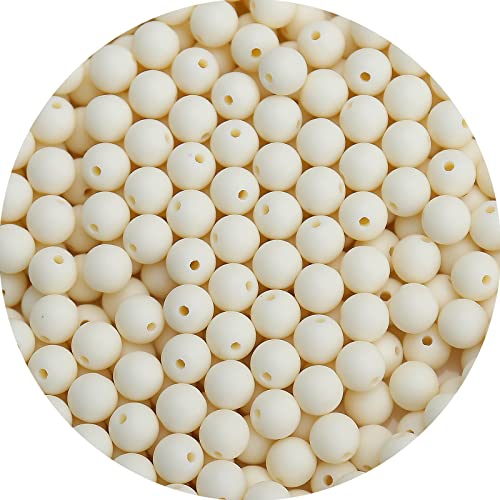 BONNY BOXX Acrylperlen, matt, beige, runde Acrylkugeln für Schmuckherstellung, Bastelbedarf, 8 mm, 500 Stück von BONNY BOXX