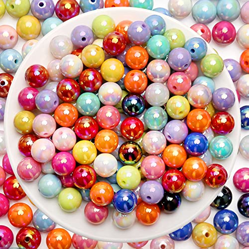 BONNY BOXX Runde Acrylperlen, 16 mm, verschiedene Perlen, verschiedene Farben, Kunststoff, Pastell, lose Abstandshalter, Kaugummi-Perlen für Schmuckherstellung, Handyband, DIY, Handwerk, 50 Stück BONNY BOXX Runde Acrylperlen, 16 mm, verschiedene Perlen, verschiedene Farben, Kunststoff, Pastell, lose Abstandshalter, Kaugummi-Perlen für Schmuckherstellung, Handyband, DIY, Handwerk, 50 Stück von BONNY BOXX