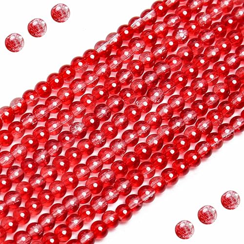 BONNY BOXX Runde Glasperlen für Schmuckherstellung, Armbänder und Halsketten, 4 mm, glatte Kristallperlen in verschiedenen Farben, Rot, 400 Stück BONNY BOXX Runde Glasperlen für Schmuckherstellung, Armbänder und Halsketten, 4 mm, glatte Kristallperlen in verschiedenen Farben, Rot, 400 Stück von BONNY BOXX
