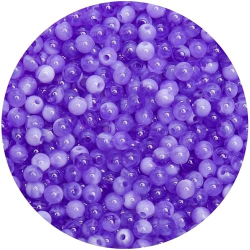 Runde Jade-Perlen, glatte Acryl-Kugeln, Kunststoffharz, Kaugummi-Perlen für Halskette und Armbänder, Bastelbedarf, 6 mm, 1000 Stück Runde Jade-Perlen, glatte Acryl-Kugeln, Kunststoffharz, Kaugummi-Perlen für Halskette und Armbänder, Bastelbedarf, 6 mm, 1000 Stück von BONNY BOXX