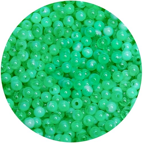 Runde Jadeperlen, 6 mm, glatte Acryl-Kugeln, Kunststoffharz, Kaugummi-Perlen für Halskette und Armbänder, Bastelbedarf, 1000 Stück Runde Jadeperlen, 6 mm, glatte Acryl-Kugeln, Kunststoffharz, Kaugummi-Perlen für Halskette und Armbänder, Bastelbedarf, 1000 Stück von BONNY BOXX