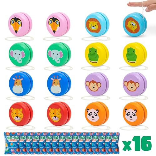 BONNYCO JoJo Kinder Mitgebsel Kindergeburtstag Gastgeschenke Tiere 16 Stück JoJo Holz, Kleine Geschenke für Kinder | Give Aways Kindergeburtstag Mitgebsel Set, Pinata Füllung | Yoyo Mitbringsel BONNYCO JoJo Kinder Mitgebsel Kindergeburtstag Gastgeschenke Tiere 16 Stück JoJo Holz, Kleine Geschenke für Kinder | Give Aways Kindergeburtstag Mitgebsel Set, Pinata Füllung | Yoyo Mitbringsel von BONNYCO