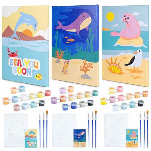 BONNYCO Malen nach Zahlen Kinder Ozean, 3 Stück Meerestiere Geschenke für Kinder, Bastelset Jungs Mädchen, Malen nach Zahlen mit Rahmen, Paint by Numbers Meer | Geschenke für Jungs Kreativ Set BONNYCO Malen nach Zahlen Kinder Ozean, 3 Stück Meerestiere Geschenke für Kinder, Bastelset Jungs Mädchen, Malen nach Zahlen mit Rahmen, Paint by Numbers Meer | Geschenke für Jungs Kreativ Set von BONNYCO