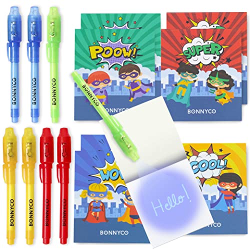 BONNYCO UV Stift und Notizbuch, 8 Stück Superhelden Mitgebsel Kindergeburtstag | Kindergeburtstag Gastgeschenke, Adventskalender und Kleine Geschenke für Kinder, Superhelden Geburtstagsdeko BONNYCO UV Stift und Notizbuch, 8 Stück Superhelden Mitgebsel Kindergeburtstag | Kindergeburtstag Gastgeschenke, Adventskalender und Kleine Geschenke für Kinder, Superhelden Geburtstagsdeko von BONNYCO