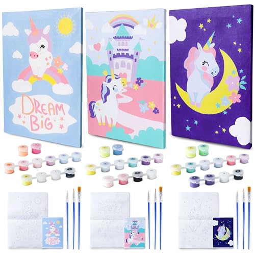 BONNYCO Malen nach Zahlen Kinder Einhorn 3 Stück Einhorn Geschenke für Mädchen Junge, Bastelset Kinder, Malen nach Zahlen mit Rahmen Paint by Numbers, Bastelset Mädchen 6 7 8 Jahre Kreativ Set BONNYCO Malen nach Zahlen Kinder Einhorn 3 Stück Einhorn Geschenke für Mädchen Junge, Bastelset Kinder, Malen nach Zahlen mit Rahmen Paint by Numbers, Bastelset Mädchen 6 7 8 Jahre Kreativ Set von BONNYCO