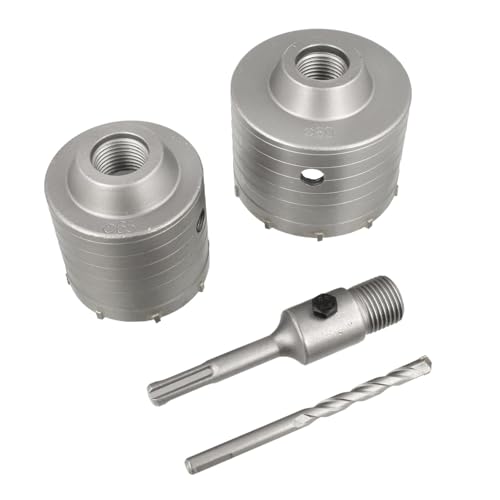 BOOMET Betonlochsäge Set 65mm & 80mm SDS · Robuste Bohrkronen für Beton & Mauerwerk - Steckdosengröße Lochbohrer von BOOMET