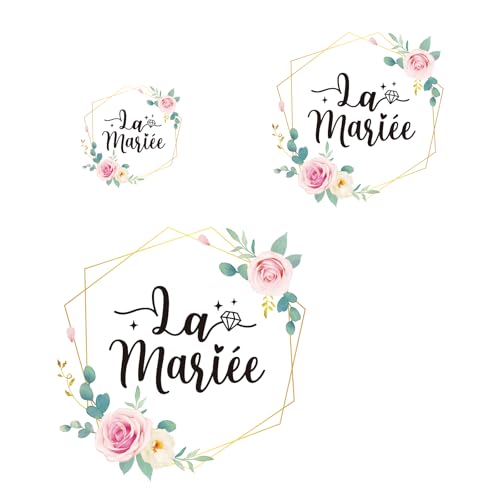 3 Bögen Französisch JGA Aufkleber Transfer Aufkleber La Mariée Rub On Sticker für Stoff Kleidung 3 Bögen Französisch JGA Aufkleber Transfer Aufkleber La Mariée Rub On Sticker für Stoff Kleidung von BOOMTOP