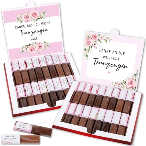44 Aufkleber für Merci Schokolade Trauzeugin Geschenk Beste Trauzeugin Schokolade Sticker Blanko für 2x Merci Schokolade Banderole zum Beschriften Dankeschön Hochzeit Gastgeschenk für Beste Freundin von BOOMTOP