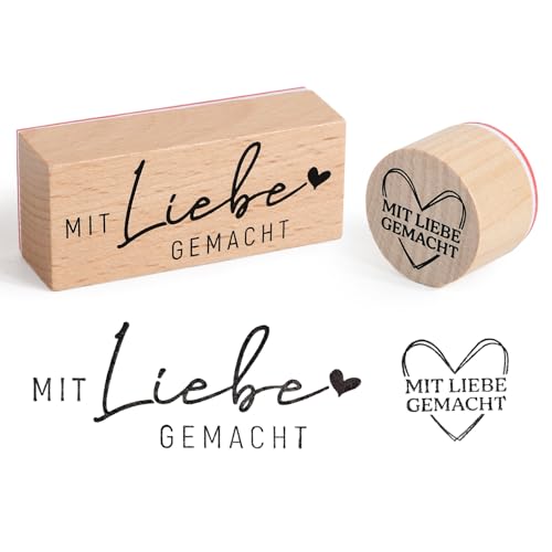BOOMTOP 2Pcs Stempel Holz Mit Liebe Gemacht Holzstempel Rund Rechteck Handmade with Love Motivstempel Holz Stempelset für Kartenherstellung Geschenkanhänger Scrapbooking BOOMTOP 2Pcs Stempel Holz Mit Liebe Gemacht Holzstempel Rund Rechteck Handmade with Love Motivstempel Holz Stempelset für Kartenherstellung Geschenkanhänger Scrapbooking von BOOMTOP