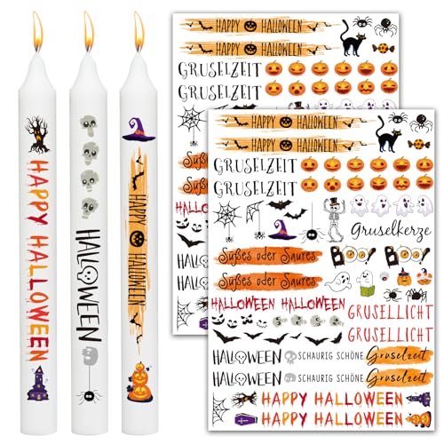 BOOMTOP 2x Kerzen Tattoo Halloween Kerzen Deko Bunte Happy Halloween Kerzenaufkleber Kürbis Rub on Sticker Tattoofolie Kerzensticker für Stabkerzen Kleine Kerzen Keramik DIY Geschenk BOOMTOP 2x Kerzen Tattoo Halloween Kerzen Deko Bunte Happy Halloween Kerzenaufkleber Kürbis Rub on Sticker Tattoofolie Kerzensticker für Stabkerzen Kleine Kerzen Keramik DIY Geschenk von BOOMTOP