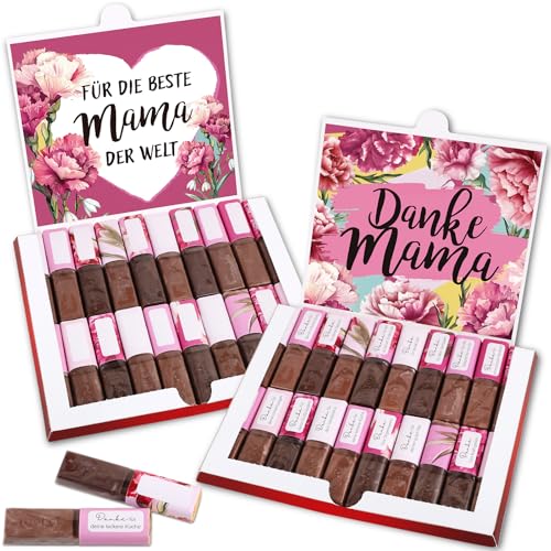 BOOMTOP 44 Aufkleber für Merci Schokolade Danke Mama Geschenk zum Muttertag Blanko Schokolade Sticker Banderole zum Beschriften Beste Mama der Welt Dankeschön Geschenke für Geburtstag Weihnachten von BOOMTOP