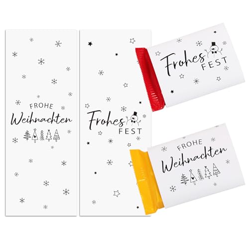 BOOMTOP 50 Schokoladenbanderole Weihnachten Schokolade Aufkleber Frohe Weihnachten Mini Schokoladen Banderolen Frohes Fest Selbstklebend Sticker Schokobanderolen DIY Geschenkidee 5x13cm Schwarz Weiß BOOMTOP 50 Schokoladenbanderole Weihnachten Schokolade Aufkleber Frohe Weihnachten Mini Schokoladen Banderolen Frohes Fest Selbstklebend Sticker Schokobanderolen DIY Geschenkidee 5x13cm Schwarz Weiß von BOOMTOP