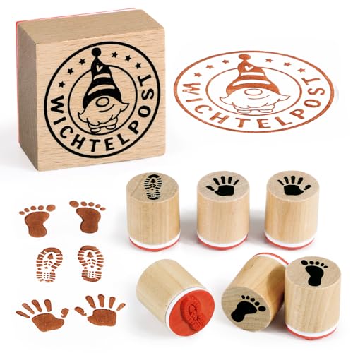 BOOMTOP 7Pcs Weihnachten Stempel Wichtelpost Holz Rund Holzstempelset Christmas Fußabdrücke Handabdrücke Weihnachtsstempel Klein Motivstempel für Kartenbasteln Scrapbooking Geschenkpapier BOOMTOP 7Pcs Weihnachten Stempel Wichtelpost Holz Rund Holzstempelset Christmas Fußabdrücke Handabdrücke Weihnachtsstempel Klein Motivstempel für Kartenbasteln Scrapbooking Geschenkpapier von BOOMTOP