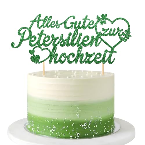 BOOMTOP Petersilienhochzeit Deko Torte Cake Topper Alles Gute zur Petersilienhochzeit 12,5 Jahre Hochzeitstag Glitzer Papier Kuchen Topper Grün Kuchendeko Jubiläum 12 1/2 Jahre Kuchenaufsatz BOOMTOP Petersilienhochzeit Deko Torte Cake Topper Alles Gute zur Petersilienhochzeit 12,5 Jahre Hochzeitstag Glitzer Papier Kuchen Topper Grün Kuchendeko Jubiläum 12 1/2 Jahre Kuchenaufsatz von BOOMTOP