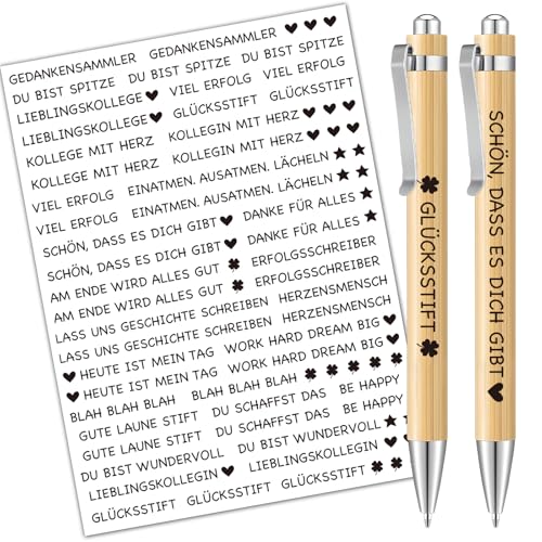 Rub On Sticker für Kugelschreiber Personalisiert Glücksstift Kleine Geschenke für Kollegen Rub Ons Folie Stift Aufkleber Lustig Abschiedsgeschenk Kollegin Jobwechsel Rente Geschenke Deutsch Sprüche von BOOMTOP