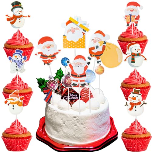 BOOSHMall Weihnachten Cupcake Topper, 45 Stück Tortendeko, Picks Frohe Weihnachten Zahnstocher Fahnen für Cupcakes, Kuchen, Muffins, Dekoration Weihnachtsfeier BOOSHMall Weihnachten Cupcake Topper, 45 Stück Tortendeko, Picks Frohe Weihnachten Zahnstocher Fahnen für Cupcakes, Kuchen, Muffins, Dekoration Weihnachtsfeier von BOOSHMall