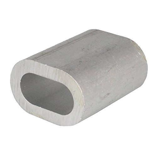Pressklemme aus Aluminium DIN 3093 - (50 Stück) - Ds = 1 mm - Alu Klemme Presshülsen Drahtseilklemmen OVAL | BOOTSTEILE BRAUER® von BOOTSTEILE BRAUER