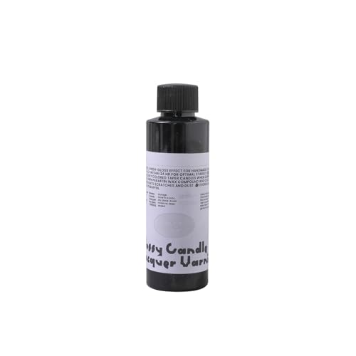 BOOWAN NICOLE 120ml Hochglanzlack für Kerzen,Glänzend Kerzen Varnish Auf Wasserbasis Kerzen-Glanzlack mit Messzylindern,Staub und Kratzfest Kerzenlack für Paraffin und Andere Wachse(A0447-120ML) von BOOWAN NICOLE