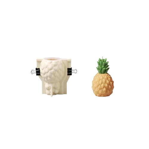 BOOWAN NICOLE 3D Ananas Kerze Silikonform,Pineapple Silikon Kerzenform,Kerzenherstellung Gießform für Muttertag Geschenk (LZ0865) von BOOWAN NICOLE