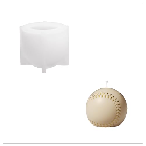 BOOWAN NICOLE 3D Baseball Kerze Silikonform Ball Kerzenformen zum Gießen Kerzenherstellung Gießform für Geschenk von BOOWAN NICOLE