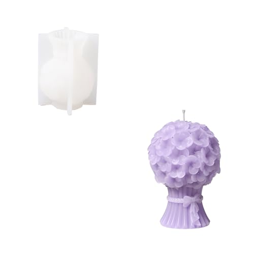 BOOWAN NICOLE 3D Blumenstrauß Kerze Silikonform,Blumenstrauss Silikon Kerzenform Kerzenherstellung Gießform für Muttertag Geschenk (LZ0685) von BOOWAN NICOLE