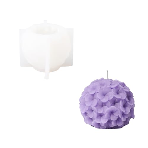BOOWAN NICOLE 3D Blumenzwiebel Kerze Silikonform,Blumenkugel Silikon Kerzenform,Kerzenherstellung Gießform für Muttertag Geschenk (LZ0689) von BOOWAN NICOLE