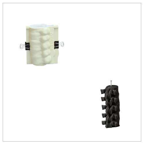 BOOWAN NICOLE Halloween 3D Geisterhaft Wirbelsäule Kerze Silikonform,Wirbelsäule Kerzenformen zum Gießen Kerzenherstellung Gießform für Halloween-Dekorationen DIY (LZ0892) von BOOWAN NICOLE