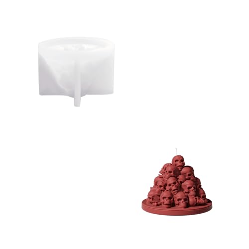 BOOWAN NICOLE Halloween 3D Schädelhügel Kerze Silikonform,Schädel Silikon Kerzenform,Kerzenherstellung Gießform für Schädel Deko BOOWAN NICOLE Halloween 3D Schädelhügel Kerze Silikonform,Schädel Silikon Kerzenform,Kerzenherstellung Gießform für Schädel Deko von BOOWAN NICOLE