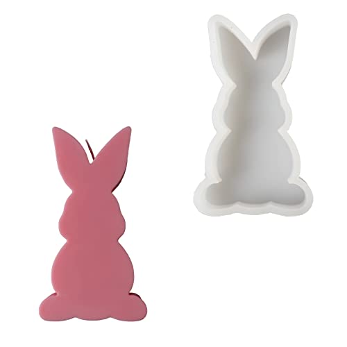 BOOWAN NICOLE Ostern Hase Kerzen Silikonformen Gießformen, 3D Bunny Kerzenformen zum Gießen,Kaninchen Schokoladen Gießform DIY fur Kerzenherstellung Handwerk Ornamente von BOOWAN NICOLE