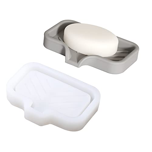 BOOWAN NICOLE Silikon-Seifenschale für handgefertigte Badezimmer Zement Seifenhalter Form Küche Abtropfschale Werkzeug von BOOWAN NICOLE