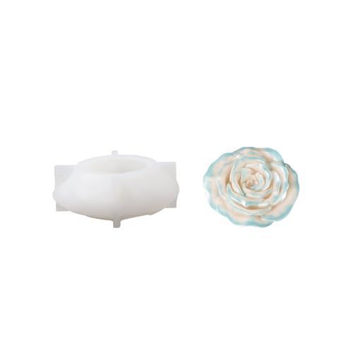 BOOWAN NICOLE Velvet Bloom Rose Kerze Silikonformen 3D Kerzenformen zum Gießen Set für Kerzenherstellung Handwerk Ornamente (LZ0853) von BOOWAN NICOLE