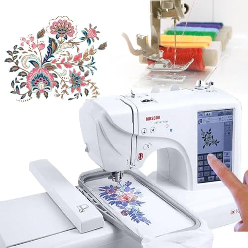 BOOZXCV Automatische Nähmaschine mit 4 "x 9,2" Stickbereich und LCD-Touchscreen, elektrische Stickmaschine DIY-Stickwerkzeug, das auf 3D-Kappen, flachen, T-Shirts und mehr Sticken kann BOOZXCV Automatische Nähmaschine mit 4 "x 9,2" Stickbereich und LCD-Touchscreen, elektrische Stickmaschine DIY-Stickwerkzeug, das auf 3D-Kappen, flachen, T-Shirts und mehr Sticken kann von BOOZXCV