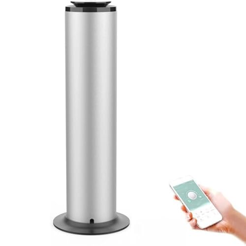 BOOZXCV Smart Scent Air Machine, 500 ml elektrischer Duftöl-Aroma-Diffusor, Bluetooth-Diffusor für wasserlose ätherische Öle, 1500 Quadratfuß Abdeckung (Silver) von BOOZXCV