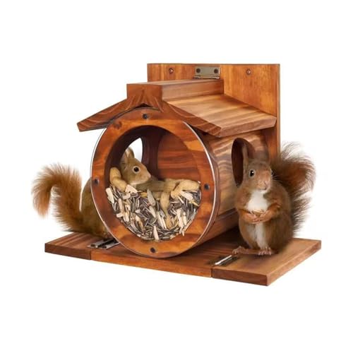 Eichhörnchen-Feeder Aus Holz Im Freien, An Der Wand Montiertes Vogelhaus Im Innenhof, Hängender Haustier-Esstisch Und Hamsternest Eichhörnchen-Feeder Aus Holz Im Freien, An Der Wand Montiertes Vogelhaus Im Innenhof, Hängender Haustier-Esstisch Und Hamsternest von BOPIES