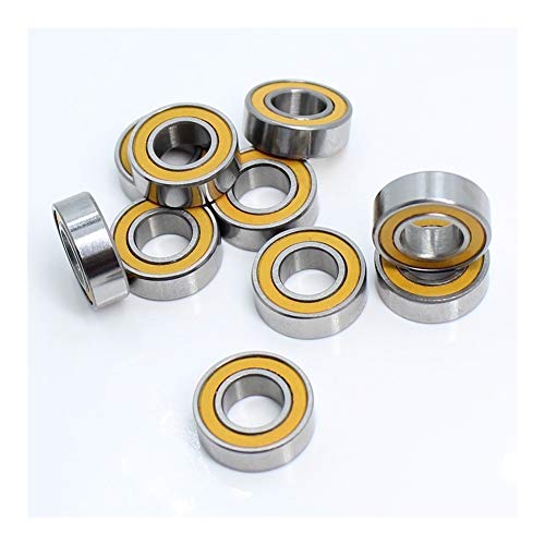 10 Stück 6 x 12 x 4 mm ABEC-3 Hobby Elektro RC Auto LKW MR126 RS 2RS Kugellager MR126-2RS Orange versiegelt MR126RS Deep Groove Farblager von BOQEJNHR