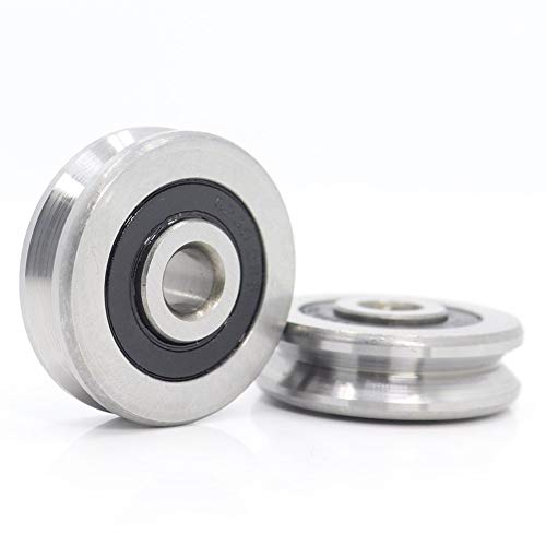 BOQEJNHR 2 Stück V-Nut-Kugellager mit Dichtung, 8 x 37 x 11 x 3, 8 x 40 x 14, 8 x 42 x 14 mm, Riemenscheiben-Radlager, V7/6/9/7/6/3, Führungsbahn-Rollenlager(084014V7 6 2PCS) von BOQEJNHR